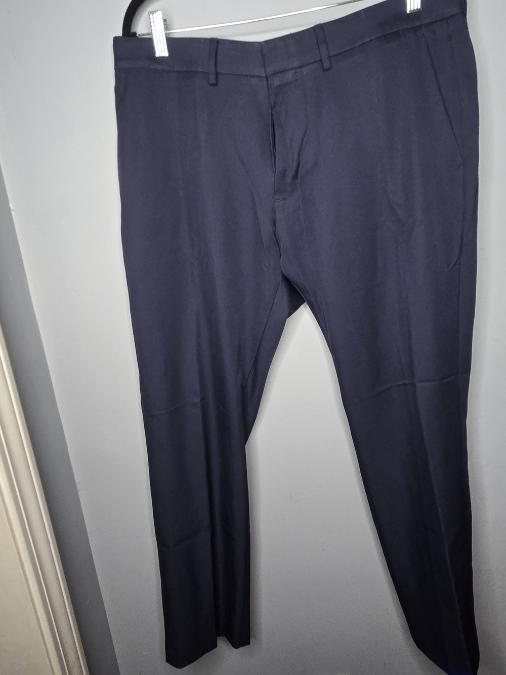 Kenneth Cole Reaction Navy Dress Pants 36x30 Flat Front Business Casual Slacks